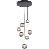 Paul Neuhaus 7-lichts hanglamp Pure Popup mystic grey