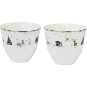 Wik & Walsøe Julemorgen Story kopjes 2-pack 20 cl Wit