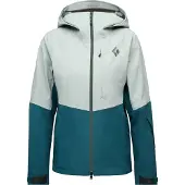 Black Diamond - Dames ski jassen - W Recon Stretch Shell Agave Deep Woods voor Dames van Nylon - Maat L - Groen