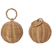 Ferm Living Kerstballen Braided Baubles Natural (Set van 2)