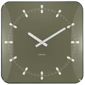 Karlsson wandklok sucinto dome vierkant luxury green