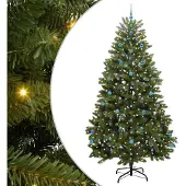 vidaXL Kunstkerstboom met 300 LED Groen 270 cm PVC en Metalen