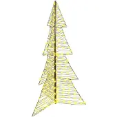 vidaXL Kerstboom met 240 LED Warmwit 180 cm Rattan