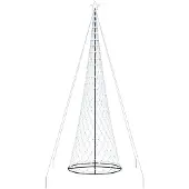 vidaXL LED kerstboom met 555 LED met standaard Koudwit 500 cm Metaal