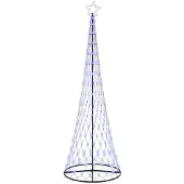 vidaXL LED kerstboom met 355 LED met standaard Blauw 302,5 cm Metaal