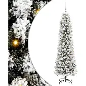 vidaXL Kunstkerstboom Wit 180 cm PVC en Metaal en Plastic