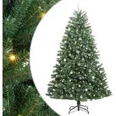 vidaXL Kunstmatige Hinged Kerstboom Groen 240 cm PVC en Metalen