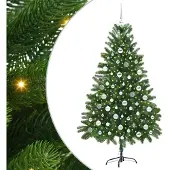 vidaXL Kerstboom met 300 LED met standaard Groen 180 cm PE