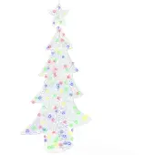 vidaXL Kerstboom 160 LED's Meerkleurig 150 cm Acryl