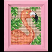 set met lijst - flamingo