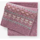 Sissy-Boy Paarse jacquard sjaal met print