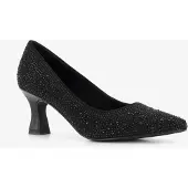 Nova dames pumps met glitters zwart maat 37