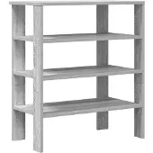 vidaXL Schoenenrek 61x32x70 cm bewerkt hout grijs sonoma
