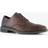Emilio Salvatini heren veterschoenen slangenprint bruin maat 41