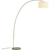 QAZQA Moderne booglamp messing met beige kap - Vinossa