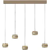 Paul Neuhaus 5L eettafel hanglamp Pure Falling Rings bronce