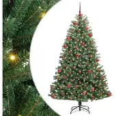 vidaXL Kunstmatige Hinged Kerstboom Groen 180 cm PVC en Metalen