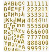 Panduro Stickers - letters en cijfers - glitter goud