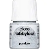 Panduro Hobbylak glans - 45 ml - glitter zilver