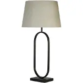 Searchlight Tafellamp Modish zwart met creme kap