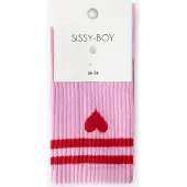 Sissy-Boy Roze sportsokken met hart | Maat: 36-38