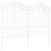 vidaXL Tuinhek WOERDEN 240 x 190 cm Poedercoated staal Wit
