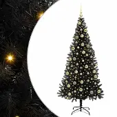 vidaXL Kerstboom Zwart 210 cm PVC