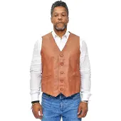 Infinity Leather Klassiek leren herenvest-Chester