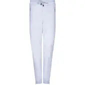Infinity Leather Witte joggingbroek van echt nappaleer voor dames