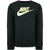 Nike Graphic Logo Zwart Lange Mouw French Terry Crew Kindersweaters CU8518 010