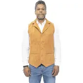 Infinity Leather Heren klassiek glad geit suède leren vest-Exeter