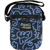 Puma x Mr. Doodle Unisex Zwart Blauwe Draagbare Tas