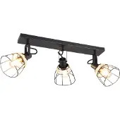TRIO Plafondlamp Jerome, dimbaar, zwart, Woon-/ Eetkamer, metaal, Modern, plafondlamp