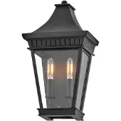 HINKLEY LED Wand Buitenlamp Chapel Hill | 2X E27 Max 40W | Museum Black