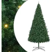 vidaXL Kerstboom met decoratieve touwlichten Groen 400 cm PVC