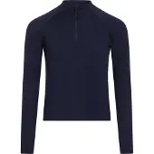 Icebreaker - Kinder thermokleding - K Merino 260 Oasis LS Half Zip Midnight Navy voor Unisex van Wol - Kindermaat 14 jaar - Marine blauw