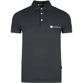 Aquascutum Aldis Crest bloklogo zwart poloshirt