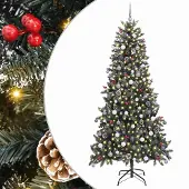 vidaXL Kunstkerstboom met 300 LED Groen 240 cm PVC en Plastic en Staal