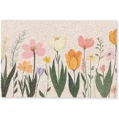 MuchoWow Deurmat 60x40 cm - Droogloopmat Pasteltinten - Bloemen - Illustratie - Mat voor binnen - Schoonloopmat - Deurmatten met print - Inloopmat