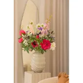 PrettyPlants Kunstboeket Fuchsia Fantasy | Zijdenbloemen | Kunstbloemen | Zijden boeket | Kunstboeket