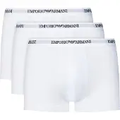 Emporio Armani Heren Set van 3 Essential witte boxershorts van elastisch katoenen tricot (XXL), Homewear EM000259_AF14132