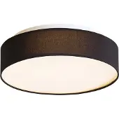 QAZQA Smart plafondlamp zwart 35cm incl. LED en afstandsbediening - Flat drum