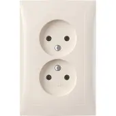 Berker S1 Contactdoos | Inbouw | 2-voudig | Crème - 66.032.48