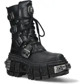New rock halfhoge lederen platformlaarzen-WALL373-S3
