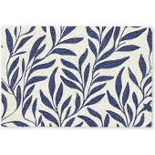 MuchoWow Deurmat 90x60 cm - Droogloopmat Bladeren - Klimop - Donkerblauw - Mat voor binnen - Schoonloopmat - Deurmatten met print - Inloopmat