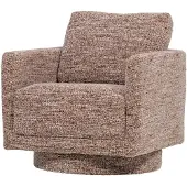 Woood Oska Draaifauteuil - Melange Stof - Bruin - 64x78x79