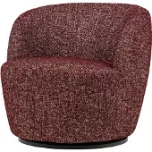 Woood Serra Draaifauteuil - Melange Stof - Bordeauxrood - 68x70x77