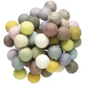Panduro Wolvilt bolletjes - doorsnede20 mm - 50 stuks - pastelmix