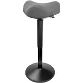 123inkt ergonomische driehoekige zit-stakruk met gasveer zwart (58 cm - 83 cm)