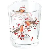 Ambiente Theelicht Christmas robins